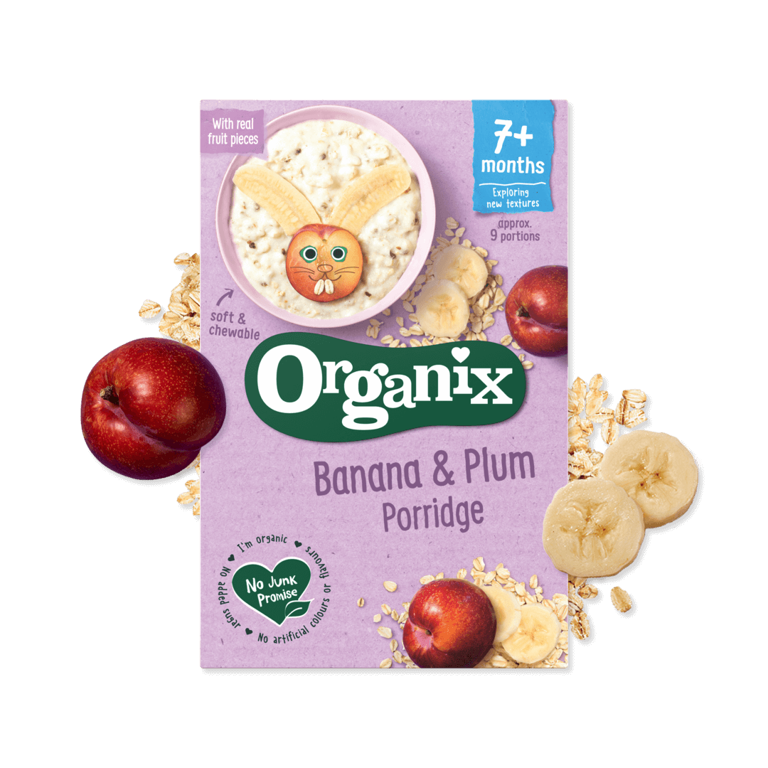 Banana & Plum Porridge Organic Baby Porridge Organix